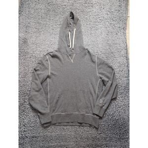 American Eagle Sweatshirt Men Medium Gray Pullover Hoodie Preppy Streetwear